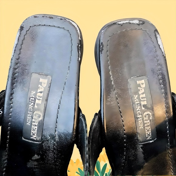 Paul Green Black Studded Slides - Picture 7 of 9